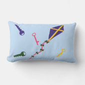 Coussin Rectangle Kite and Keys Whimsical Cartoon Art (Recto)