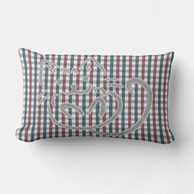 Coussin Rectangle Kitty Chat et Motif plat (Recto)
