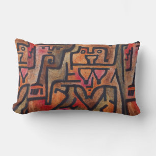 Coussin Rectangle Klee Abstrait Rouge Abstrait Expressionniste Natur