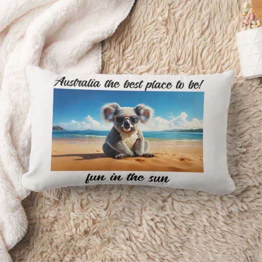 Coussin Rectangle Koala plage de sable Australie le meilleur endroit (Couverture)