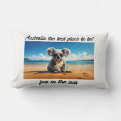 Coussin Rectangle Koala plage de sable Australie le meilleur endroit (Recto)