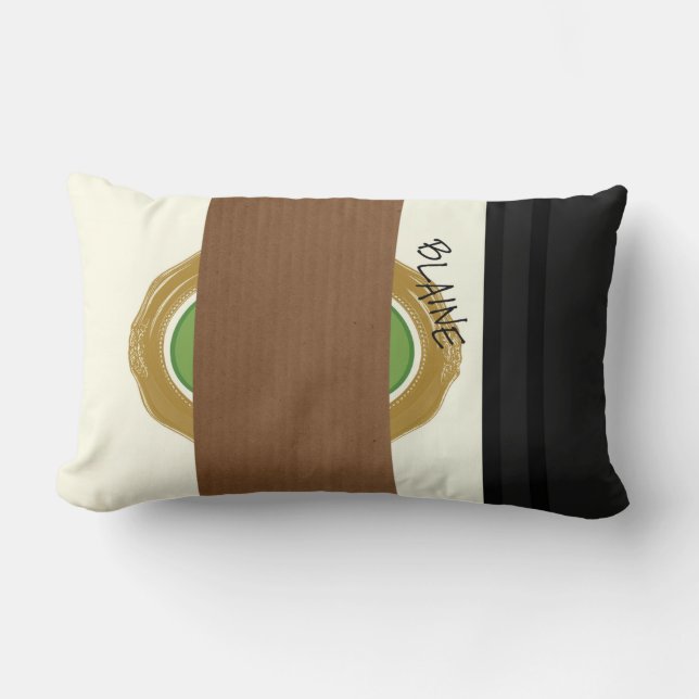 Coussin Rectangle Kurt et le café de Blaine (Recto)