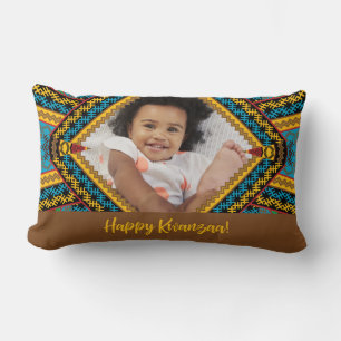 Coussin Rectangle Kwanzaa Patter Diamond Couleur Lumineuse Personnal