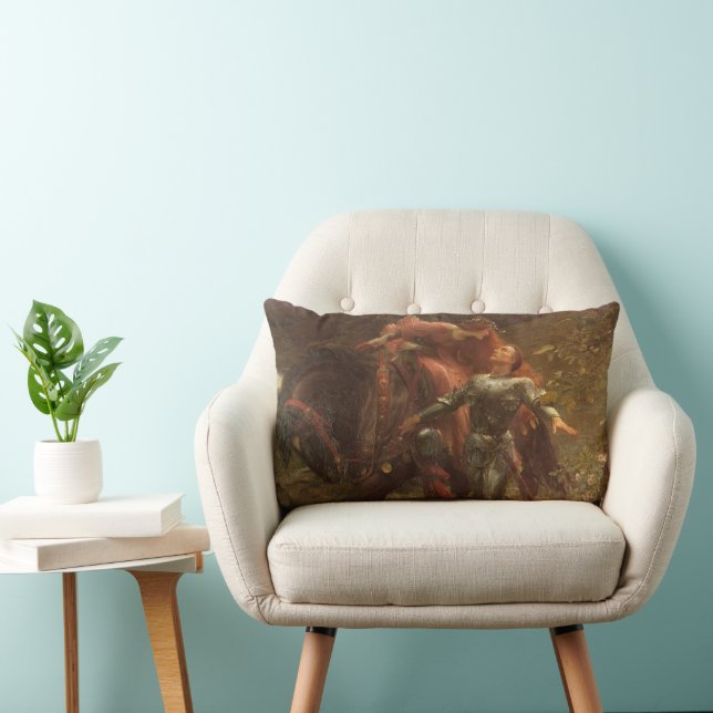 Coussin Rectangle La Belle Dame sans Merci par Sir Frank Dicksee (Chaise)