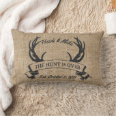 Coussin Rectangle "La chasse est terminée" Rustique Antler mariage p (Couverture)