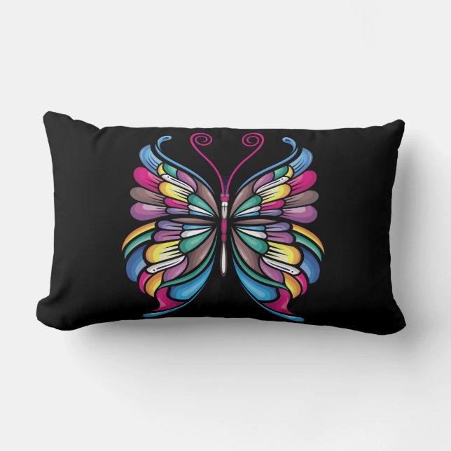 Coussin Rectangle la conception papillon (Recto)