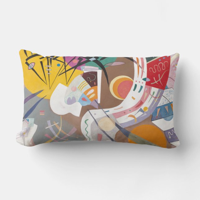 Coussin Rectangle La courbe dominante de Kandinsky Peinture d'art Ab (Recto)