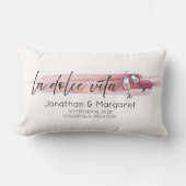 Coussin Rectangle La Dolce Vita - La vie douce avec du vin (Recto)