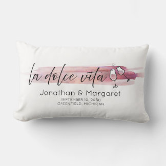 Coussin Rectangle La Dolce Vita - La vie douce avec du vin