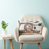 Coussin Rectangle La famille de hibou (Chaise)
