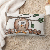 Coussin Rectangle La famille de hibou (Couverture)