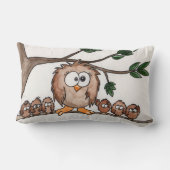 Coussin Rectangle La famille de hibou (Verso)