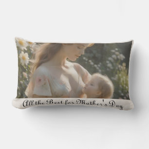 Coussin Rectangle La fête des mères – Une tendre étreinte de jardin