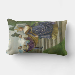 Coussin Rectangle La Grande Dame (Femme Aristocratique Médiévale)
