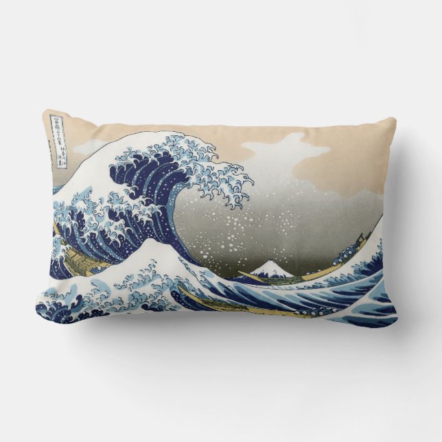 Coussin Rectangle La Grande Vague Au Large De Kanagawa (Recto)