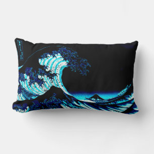 Coussin Rectangle La Grande Vague Deep Blue