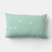 Coussin Rectangle La guirlande abstraite mignonne de coeurs ajoutent (Verso)