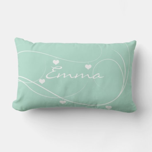 Coussin Rectangle La guirlande abstraite mignonne de coeurs ajoutent (Recto)
