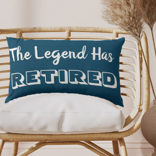 Coussin Rectangle La légende a retraité Océan Bleu et Blanc