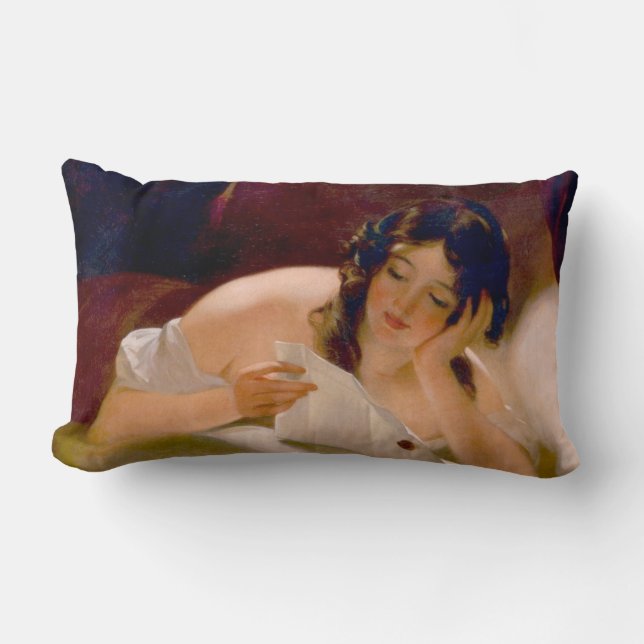 Coussin Rectangle La lettre d'amour (par Thomas Sully) (Recto)