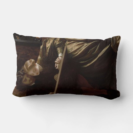 Coussin Rectangle La lune de miel du peintre (par Frederic Leighton) (Verso)