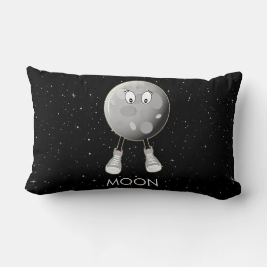 Coussin Rectangle La Lune et les étoiles dans l'espace (Verso)