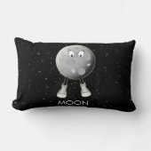 Coussin Rectangle La Lune et les étoiles dans l'espace (Recto)