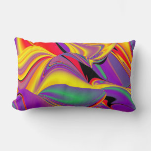 Coussin Rectangle La magie des couleurs Abstrait Rainbowart 3D