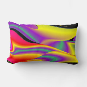 Coussin Rectangle La magie des couleurs Abstrait Rainbowart 3D