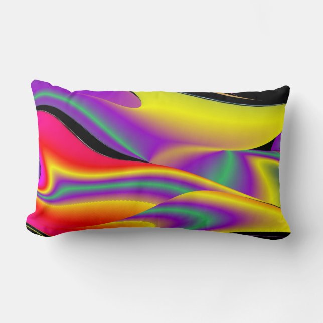 Coussin Rectangle La magie des couleurs Abstrait Rainbowart 3D (Recto)