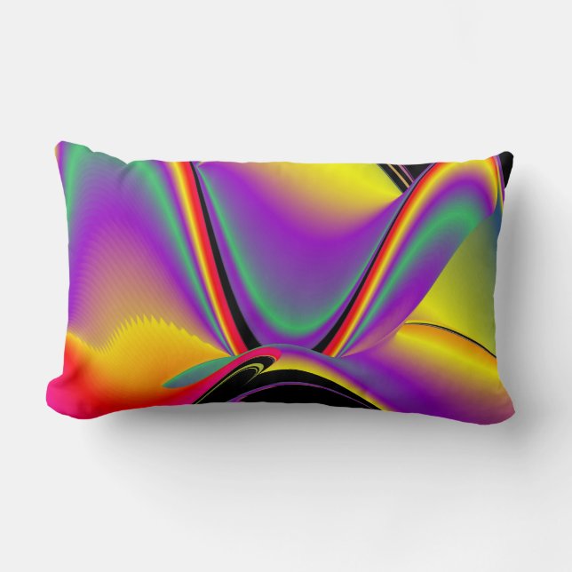 Coussin Rectangle La magie des couleurs Abstrait Rainbowart 3D (Recto)