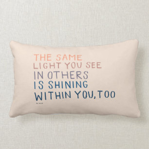 Coussin Rectangle La Même Lumière - Citation Encourageante Inspirant