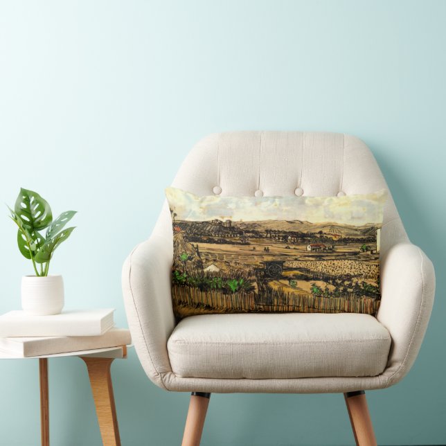 Coussin Rectangle La Moisson en Provence Montmajour par Vincent van  (Chaise)