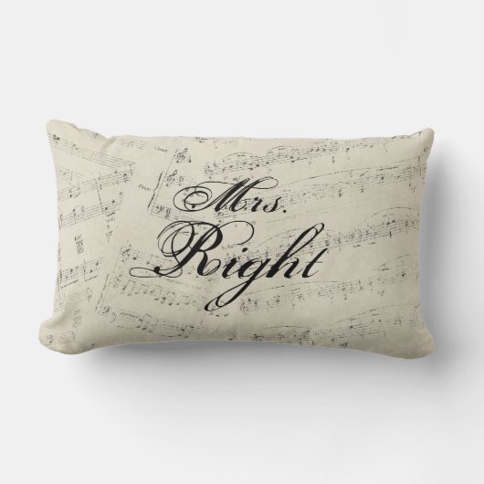 Coussin Rectangle La musique romantique moderne note le mariage de (Recto)