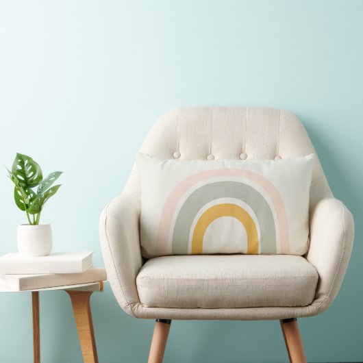 Coussin Rectangle La pépinière pastel arc-en-ciel, rose, jaune, vert (Chaise)