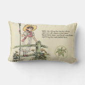 Coussin Rectangle La petite Bo-Peep : Classique Kate Greenaway Nurse (Verso)