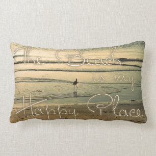 Coussin Rectangle La plage est mon endroit heureux
