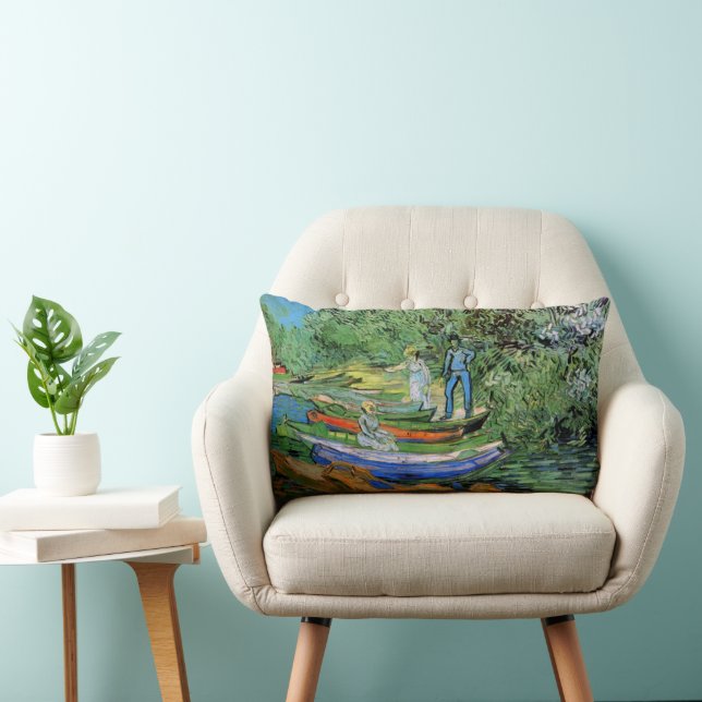 Coussin Rectangle La rive de l'Oise à Auvers par Vincent van Gogh (Chaise)
