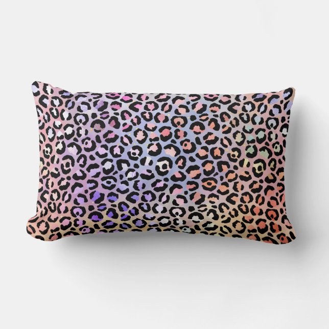 Coussin Rectangle La série Iridescent Leopard Design 7 (Recto)