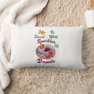 Coussin Rectangle La vie en polyester est douce avec des étincelles 