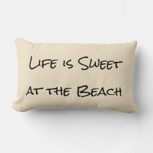 Coussin Rectangle La vie est douce à la plage Décor