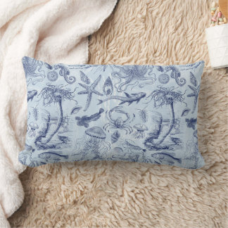 Coussin Rectangle La vie marine sous-marine - Motif côtier Cottageco
