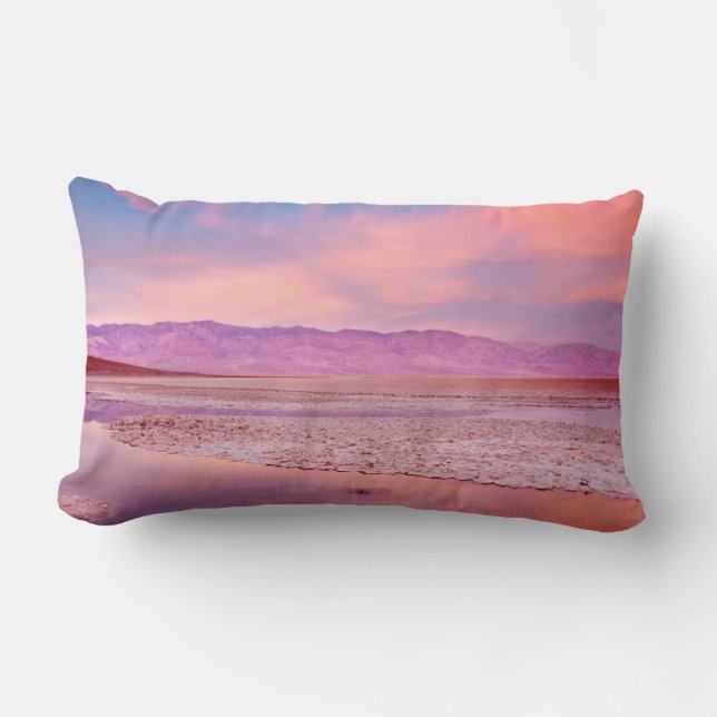 Coussin Rectangle Lac Death Valley water (Recto)