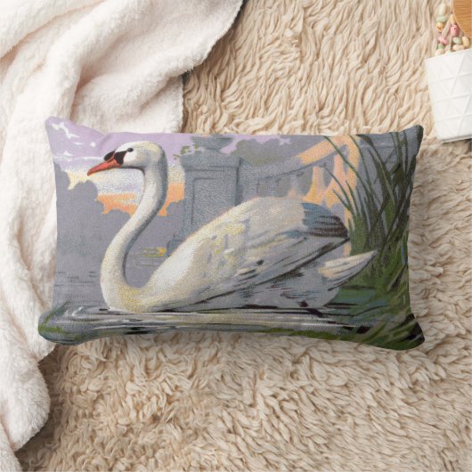 Coussin Rectangle Lac Lugano Swan (Couverture)