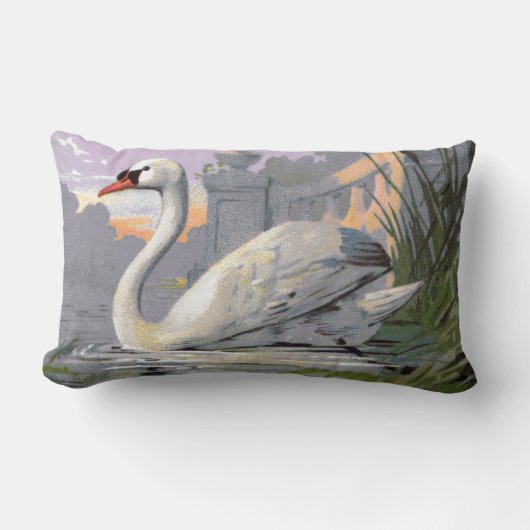 Coussin Rectangle Lac Lugano Swan (Recto)