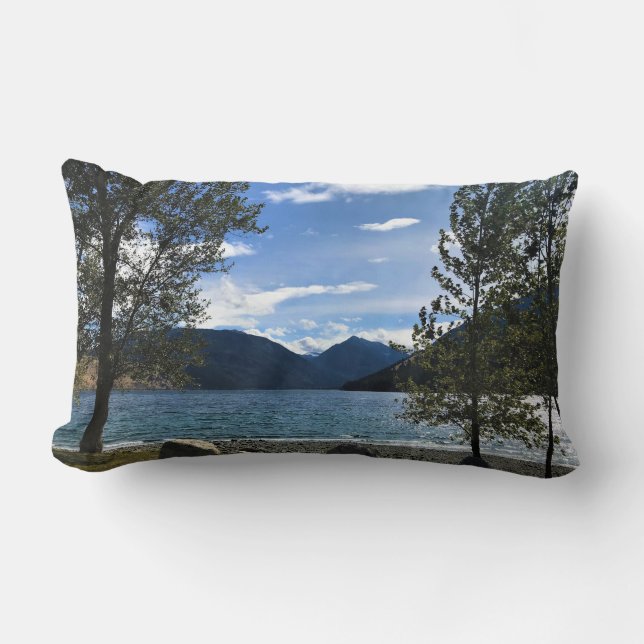 Coussin Rectangle Lac Wallowa, Oregon (Recto)