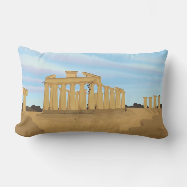 Coussin Rectangle L'Acropole d'Athènes (Recto)