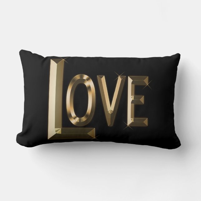 Coussin Rectangle L'Amour De L'Or Est Le Mot, (Recto)