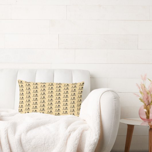 Coussin Rectangle L'amour en fleurs : une lettre créative (Canapé)