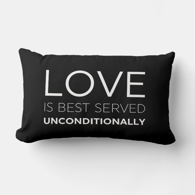 Coussin Rectangle L'Amour Est Mieux Servi Sans Condition (Recto)